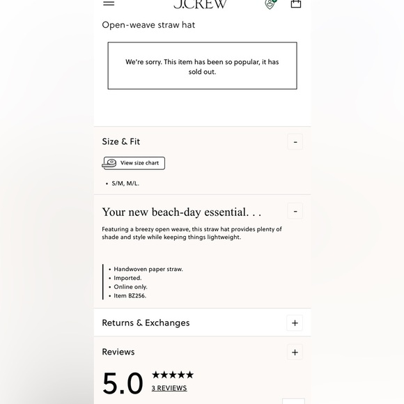 J.Crew open weave straw hat NWT - Picture 2 of 5